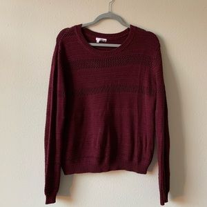 Abound Women’s Burgundy Knitted Sweater - Size M